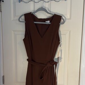 Calvin Klein Sleeveless V-Neck Sheath Midi jumpsuit